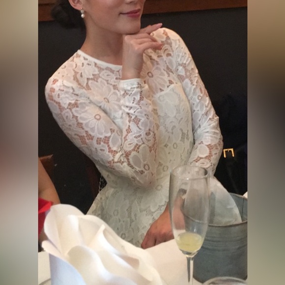 Bridal shower dress long sleeve lace - Picture 2 of 7